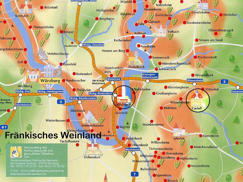 Kartenausschnitt Weinland Kartenausschnitt Weinland